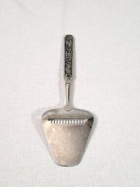 Vintage Konge Tinn Norwegian Pewter Cheese Slicer H-S Norway Viking Saint Olav